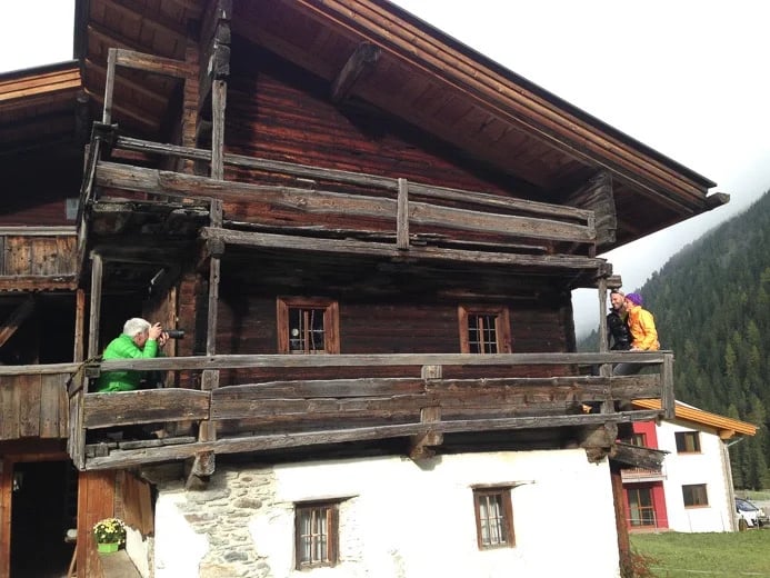On location, fashion shoot, Hintertux Austria.