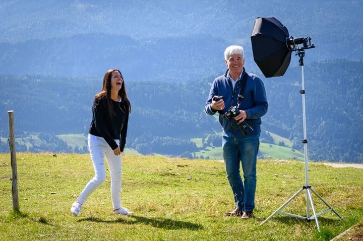 On location: Mountaintop Photo Session - having fun