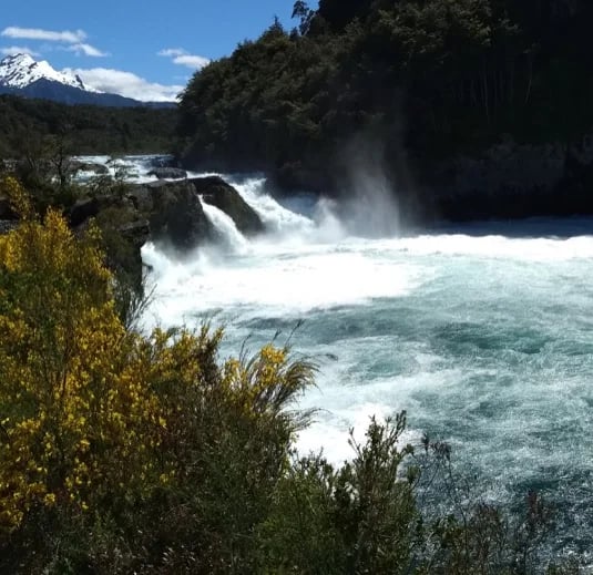 Rapids of the Petrohue River and Volcán Osorno
