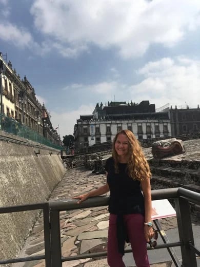 Me at The Great Temple of Tenochtitlan, Mexico City