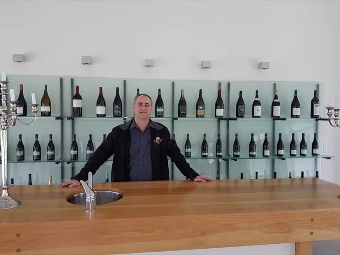 John on Wine tour at Palliser Estate Winery Martinborough