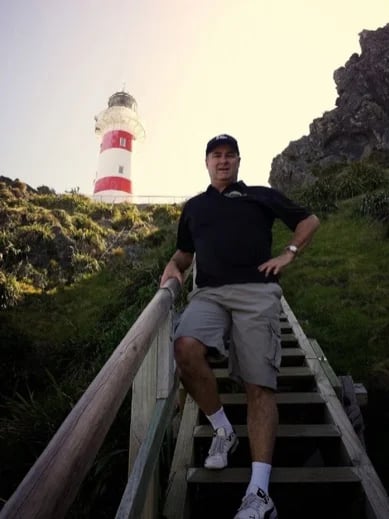 John at Cape Palliser Lighthouse