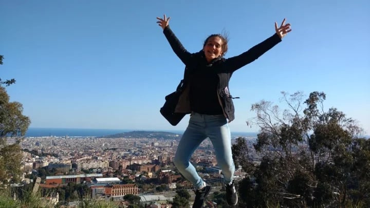 Taking a walking/hiking tour in Barcelona, tour guide ask for me to do something fun to take a picture that wasn't like the rest!