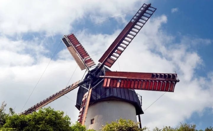 Working Windmill in Skerriers, Dublin, Ireland.