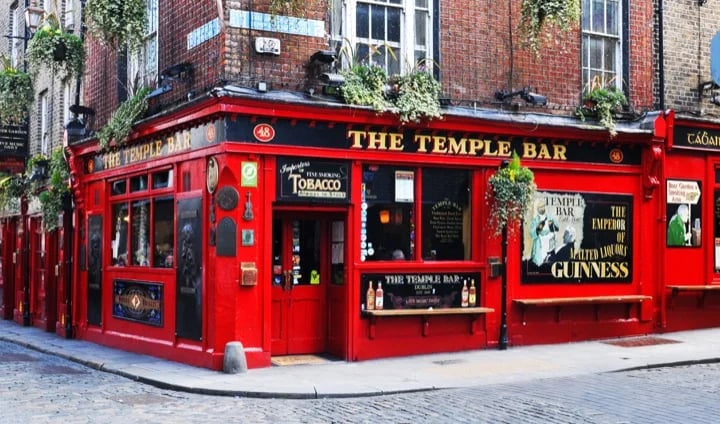 Temple Bar Location, Dublin, Ireland.