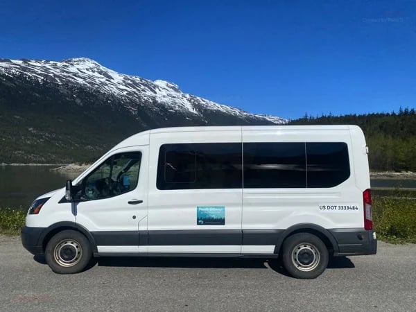 2017 Ford Transit with tall windows of optimum veiws!