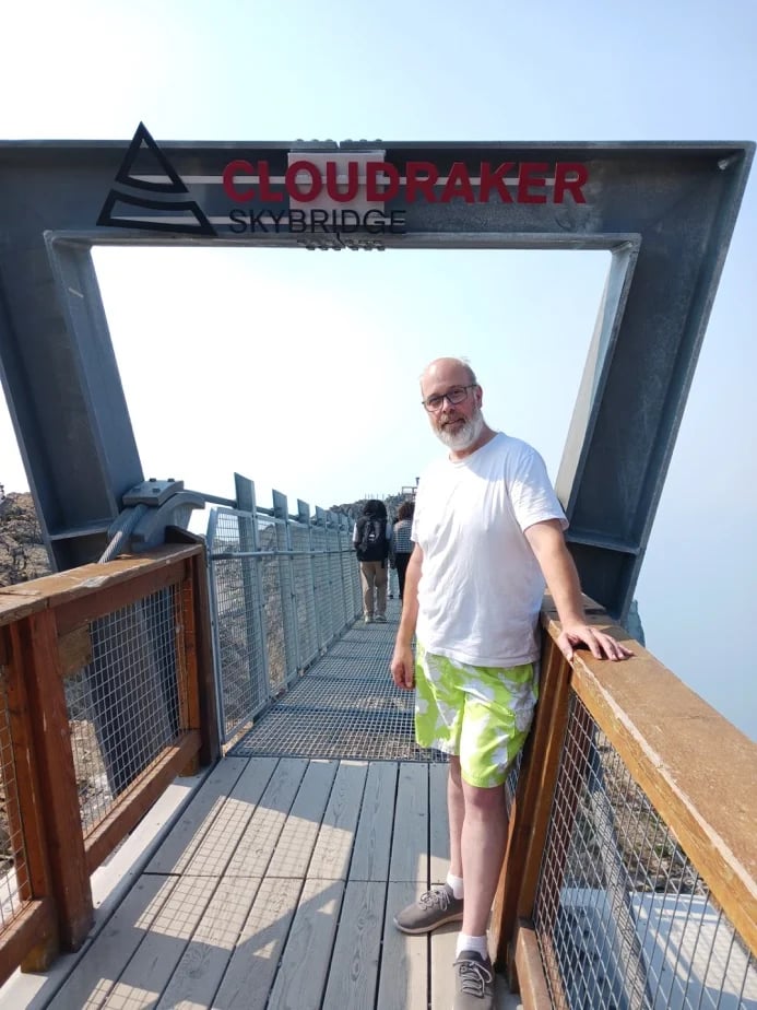 Watch out for the bears! Here I am on a private tour in Whistler summer 2023