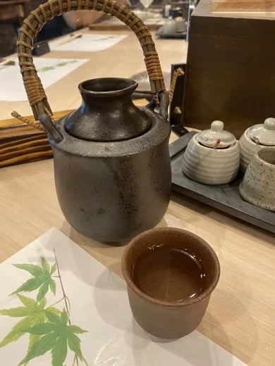 Hot Japanese sake
