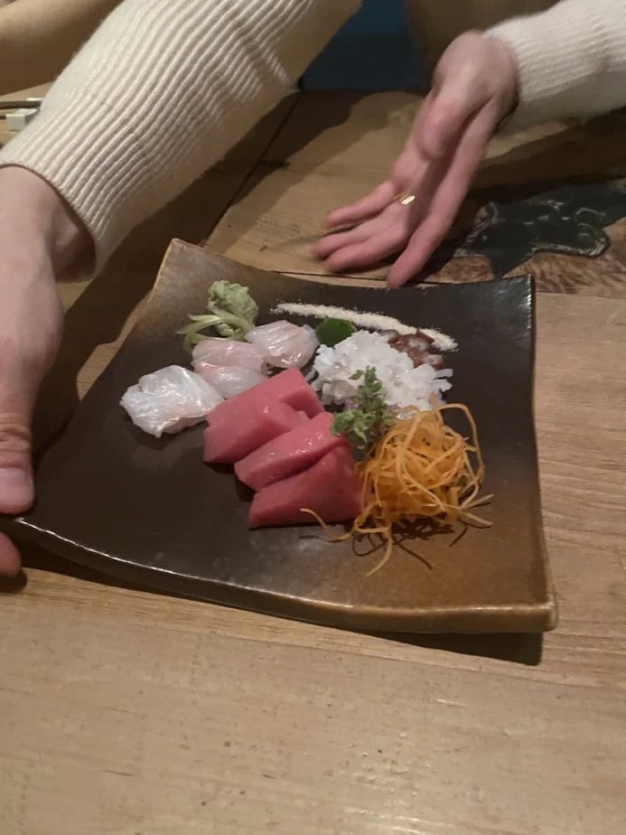 Elegant sashimi platter