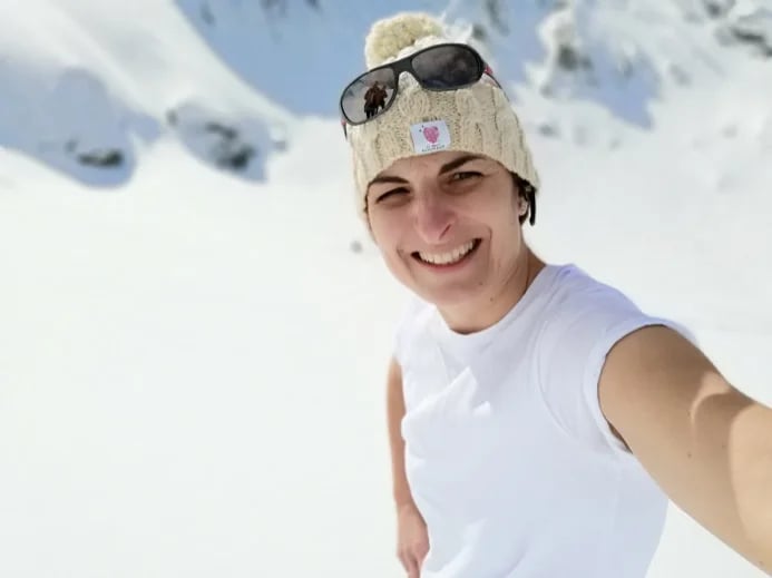 At Balea Lake, on a sunny warm day. You could easily sunbathe in the snow. Such a great feeling!