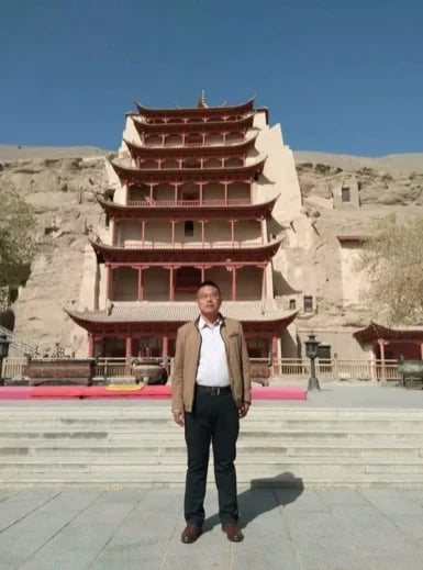 Mogao grottos in dunhuang of Gansu Province (it was listed as the World Cultural Heritage by UNESCO in 1987)