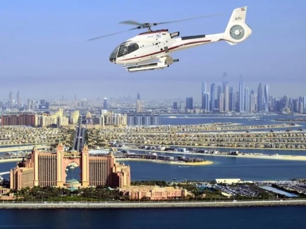 Helicopter tour of Dubai with spectacular views of Dubai