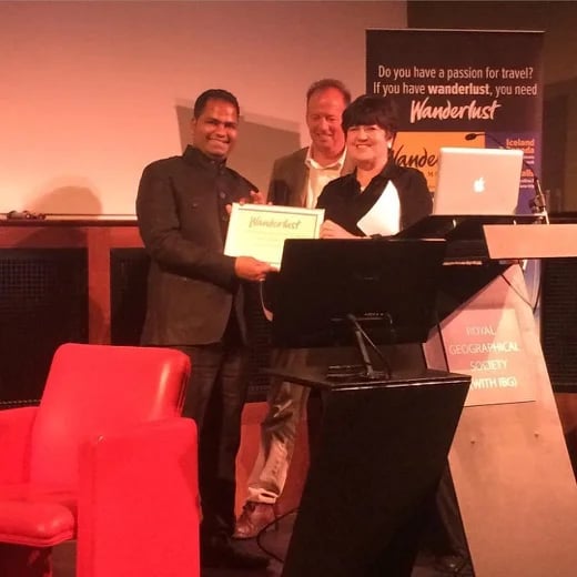 Received Wanderlust World Guide Award, 2015 in London.