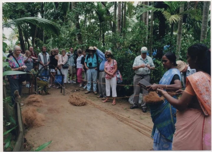 Coconut fibre rope (Coir) making in the village