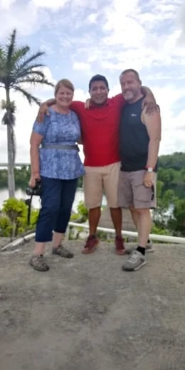 bacalar lake with Kimberly OGrady and her husband