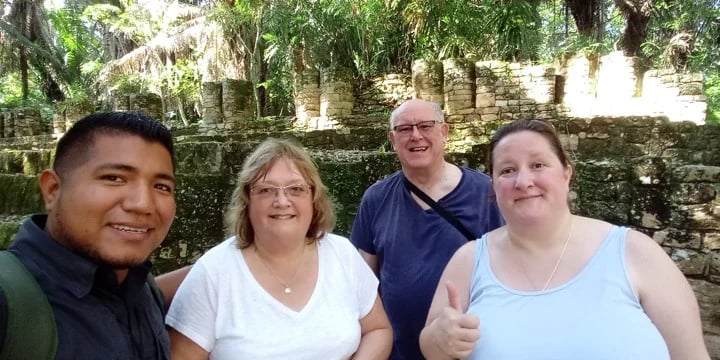 kohunlich with Mr John Foster and his family