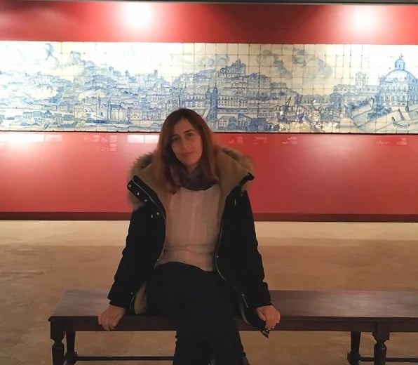 Lisbon's panoramic mural at the Tile Museum