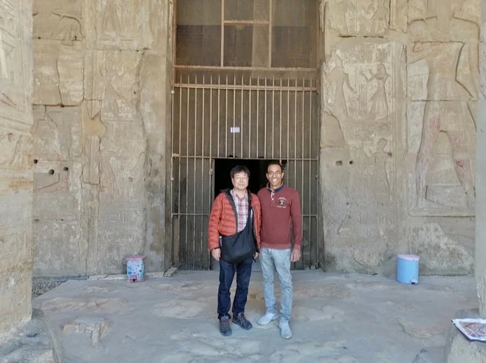 IN Abydos Temple with my Japanese Friend