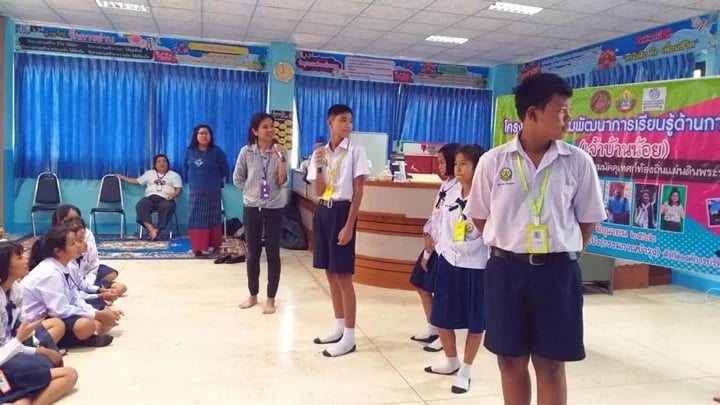 Training English to school kids