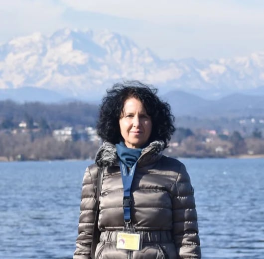 With Monte Rosa in the background