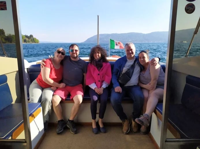 A cruise for a group of friends visiting Lake Maggiore