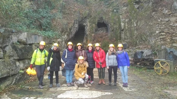 Visit of a cave with colleagues