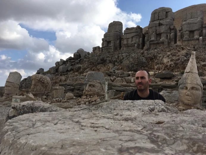 I also love travelling. Here in the Mont Nemrut, Turkey