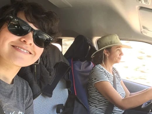 On the road with my driver parter