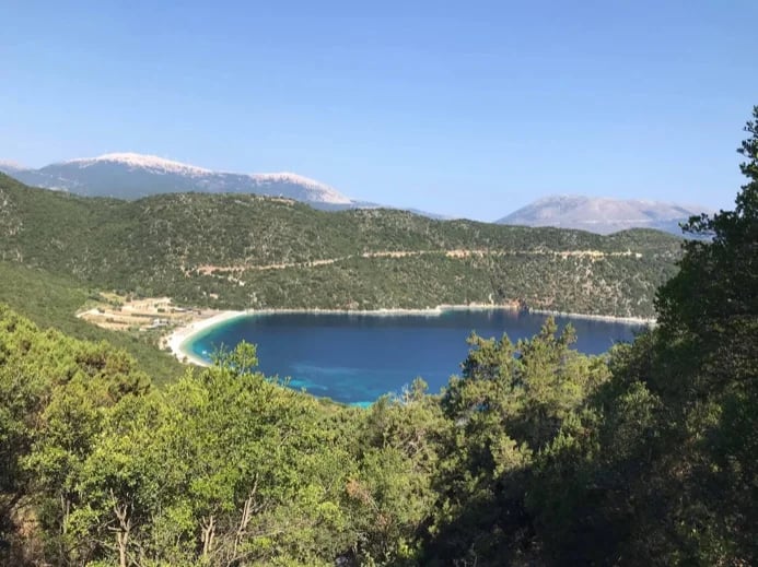 Antisamos beach overview from the other side.