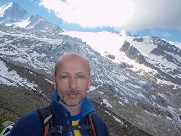 In 2010 I climbed the highest mountain in Europ Mount Blanc, that you can see in the background.