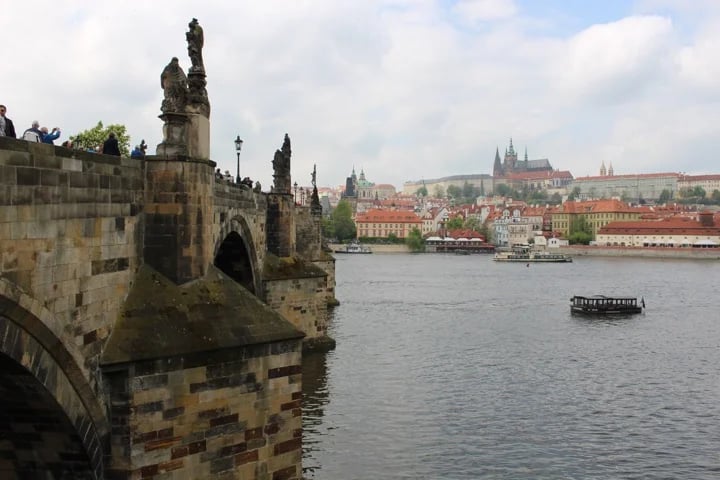 along the Charles Bridge...to the Old Town
