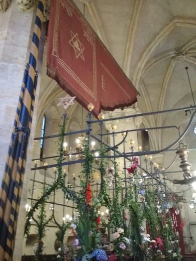 the oldest functioning synagogue in Europe, the Old New Synagogue from 1290 AD