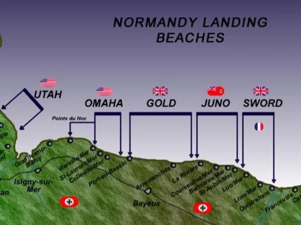 Normandy landing beaches