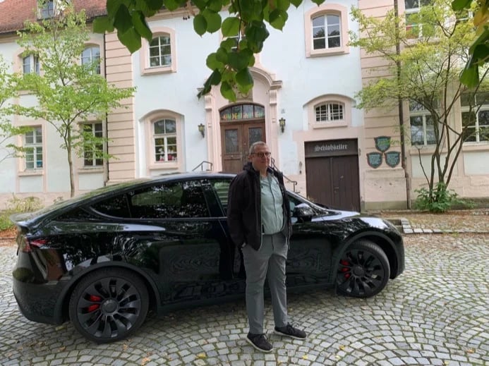 A very comfortable and enviromental friendly way of exploring frankonia - Teslas Model Y