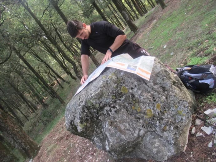 Going over a map