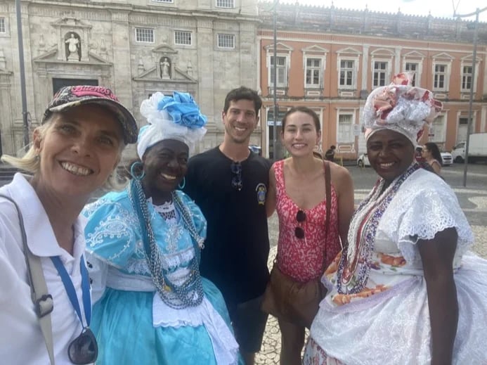Taking pictures with the baianas is a must! Here in Terreiro de Jesus in front of the Cathedral