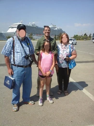 At the port, bidding farewell to a sweet family!