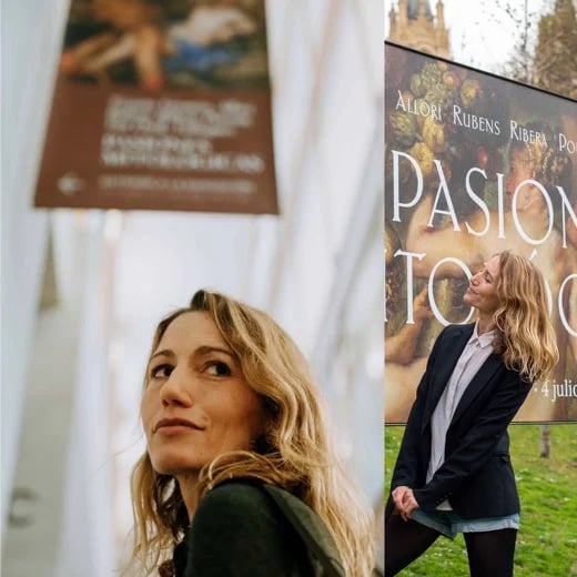Doing a tour about the exhibition "Mythological Passions" at the Prado Museum