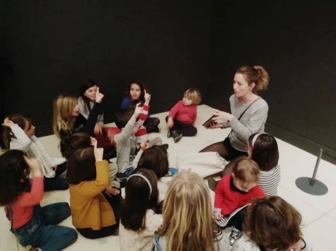 Visiting Caixaforum with children