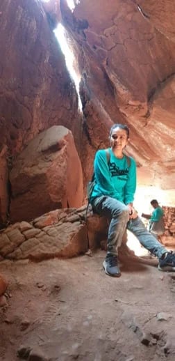 In a cave