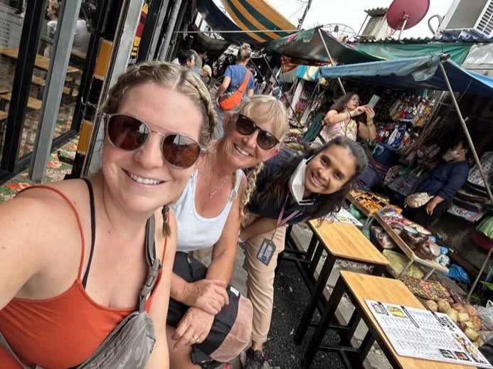 At the train market
