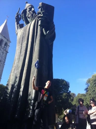 "Grgur of Nin" statue in Split