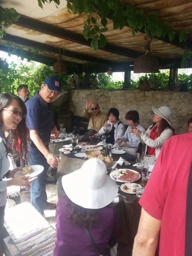 Lunch and wine tasting in Stone house, Primosten