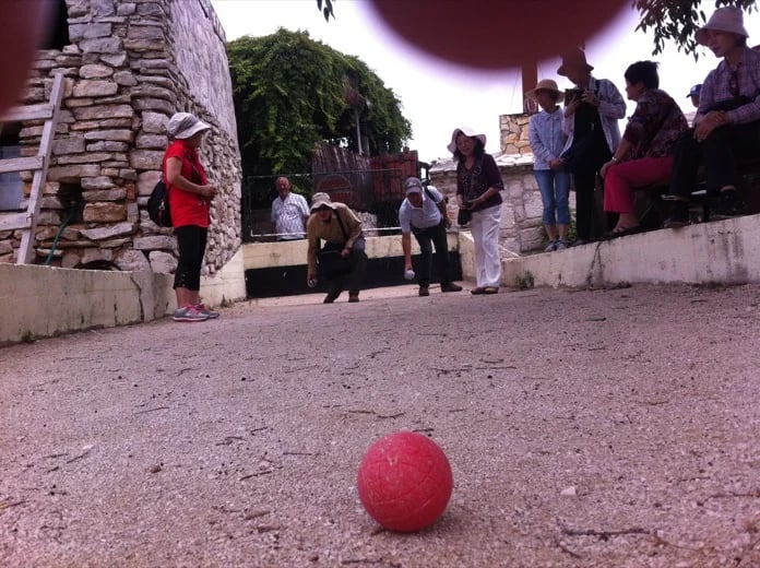 Traditional "Balote" bowling game