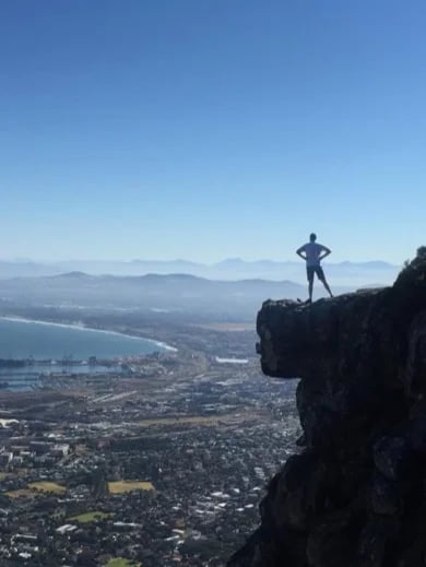 Hiking up Table Mountain (India Venster)