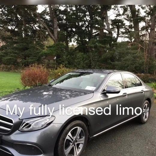 My new and fully licensed limousine! I can take 3/4 passengers and their luggage