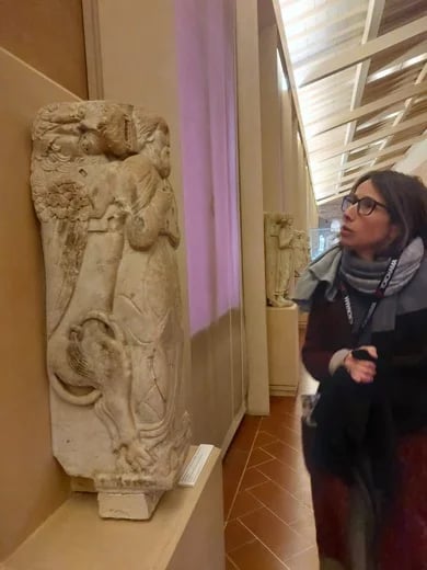 Me in front of a museum piece