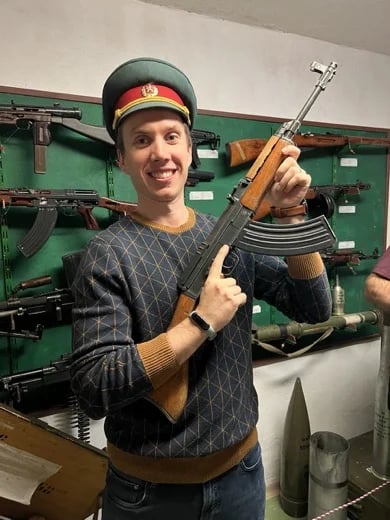 Me in a soviet bunker on the Wenceslas Square - I can take you there as well.