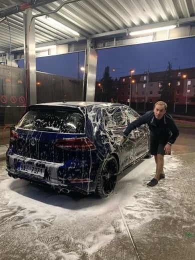 That is me always washing my car before the tour