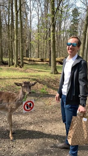 On a tour to Blatna Caslte, feeding the deer, I brought some carrot.